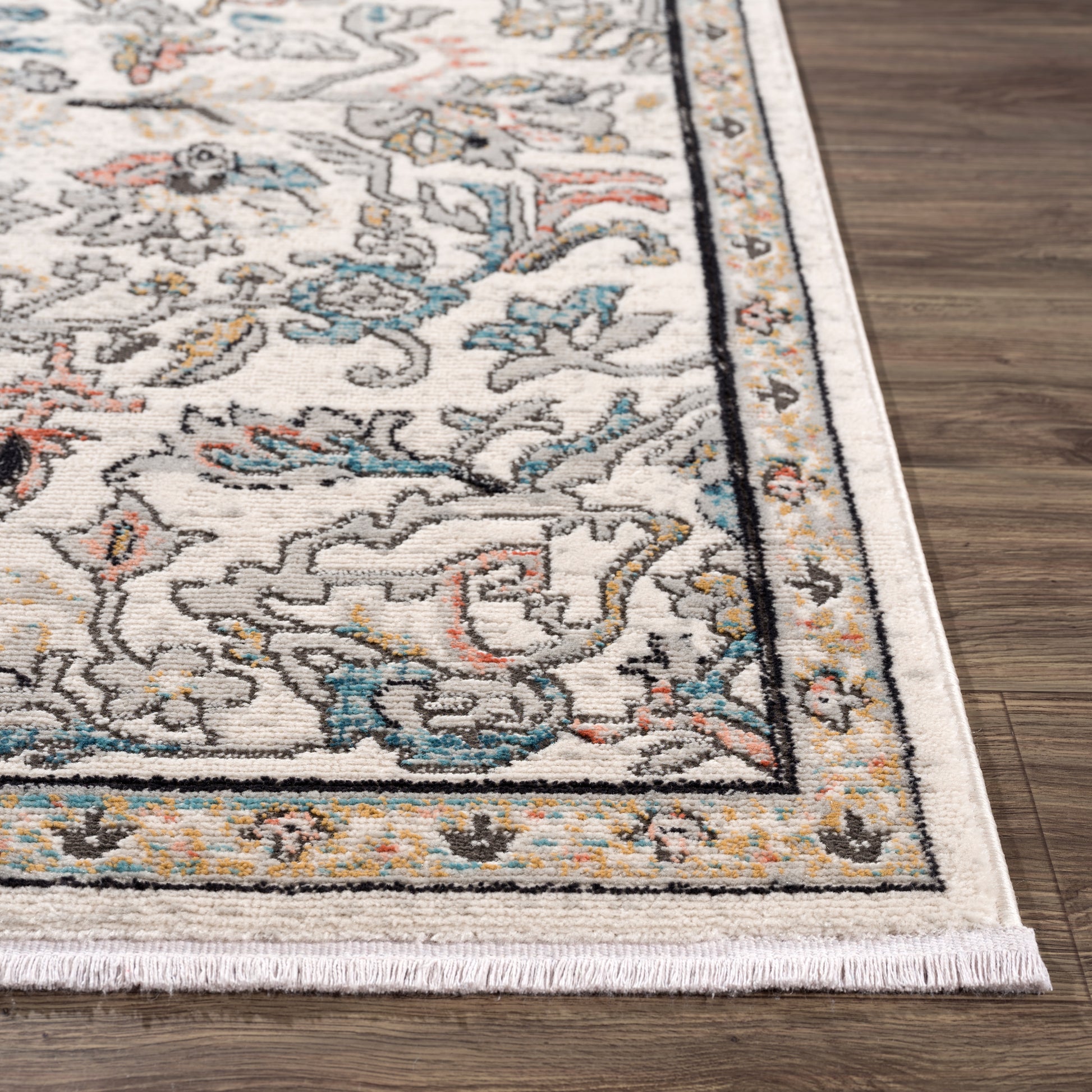 la dole rugs traditional persian oriental paisly ivory grey teal turquoise red orange area rug 5x7, 5x8 ft Contemporary, Living Room Carpet, Bedroom, Home Office