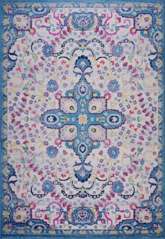 Darcy Persian Traditional Design Indoor Blue Area Rugs