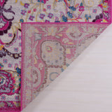 Darcy Persian Traditional Design Soft Indoor Mat Pink Carpet