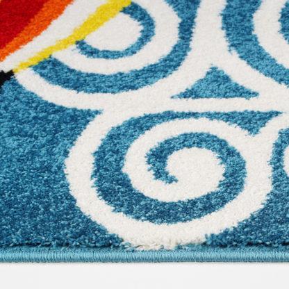 Hot Balloon Design Blue Multi Area Rug - Ladolerugsca