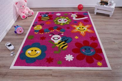 Flower Bees Area Rug