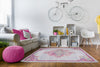 Geode Antique Style Traditional Pink Carpet