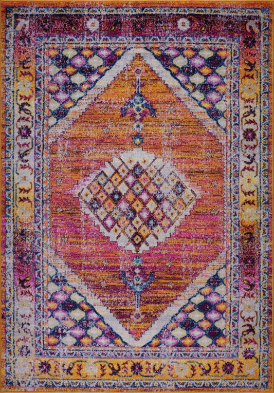 Ladole Sapphire Traditional Style Turkish Orange Rugs