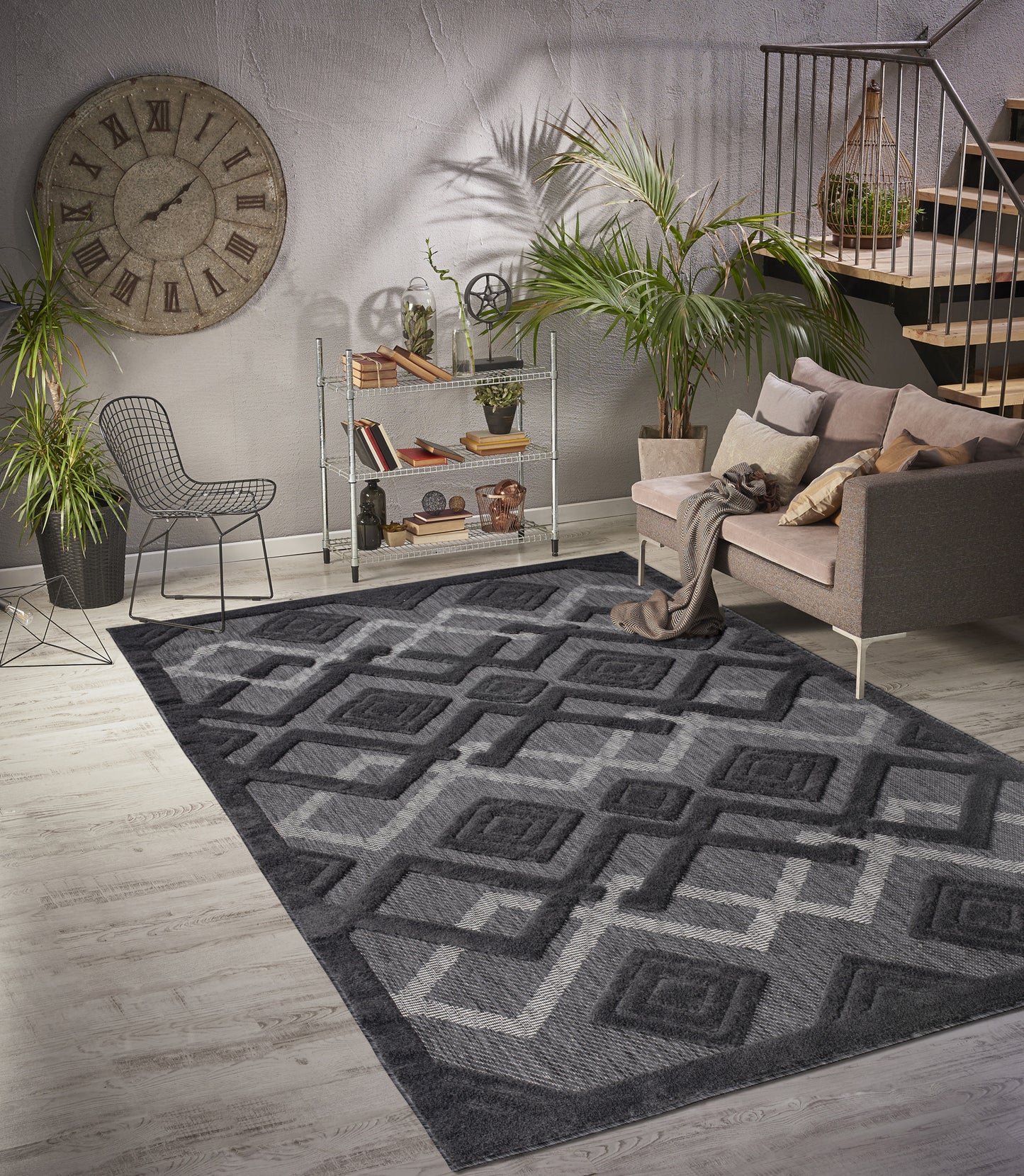 geometric modern minimalist contemporary outdoor indoor area rug carpet for patio porch dining area balcony living room bedroom 6x8, 6x9 ft Living Room, Bedroom, Dining Area, Kitchen Carpet