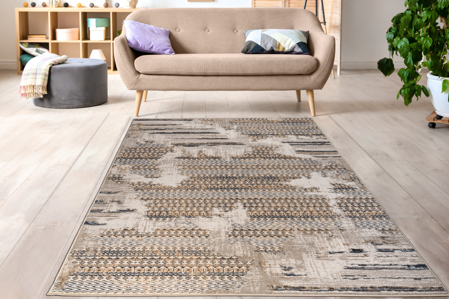 beige brown grey metalic abstract rustic modern contemporary area rug 2x8, 3x10, 2x10 ft Long Runner Rug, Hallway, Balcony, Entry Way, Kitchen, Stairs