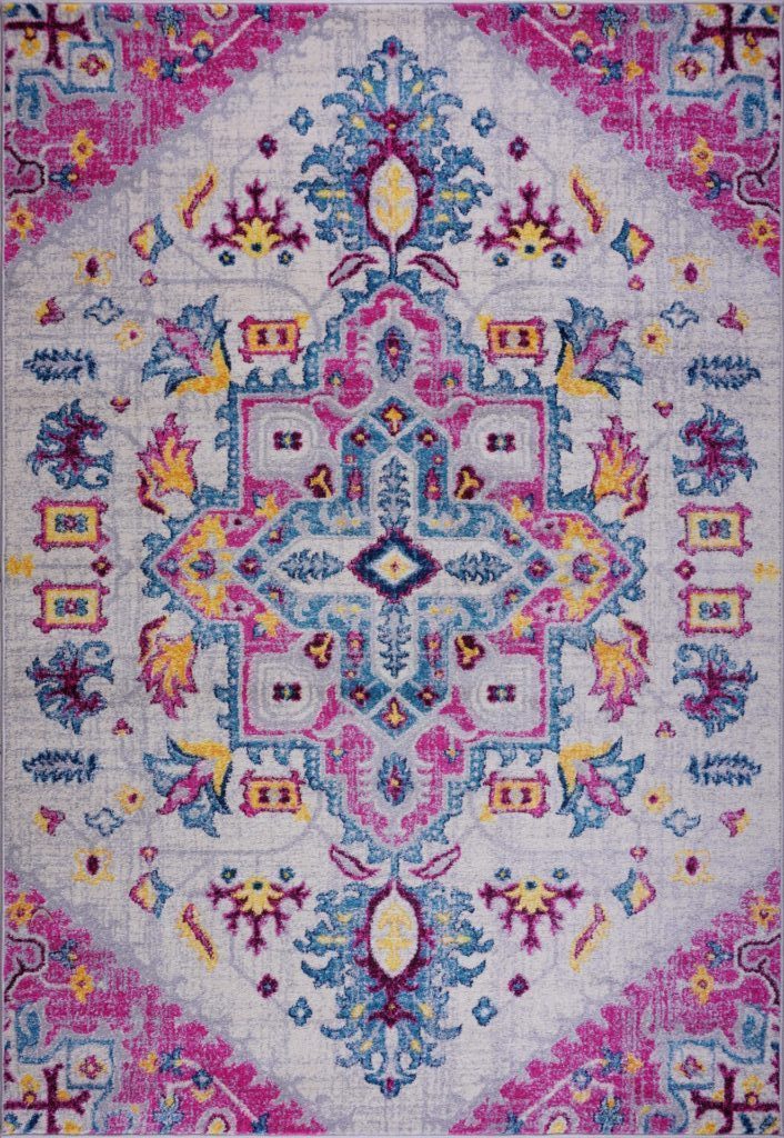 Shareen Traditional Design Soft Sustainable Pink Area Rug