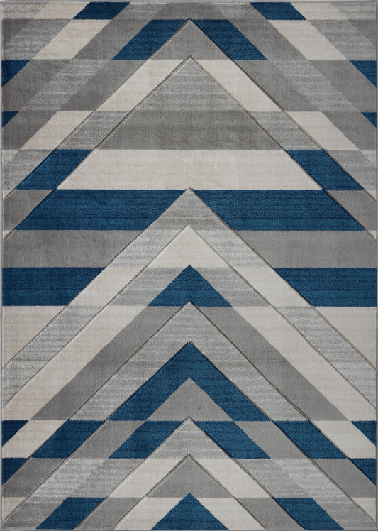 Metrotown Grey Blue Area Rug - 