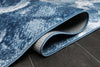 Azra Blue Abstract Contemporary Marble Minimal Design Area Rug