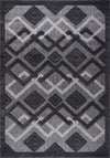 Geometric Modern Contemporary Outdoor Indoor Area Rug Carpet For Patio, Porch, Dining Area, Balcony, Living Room, Bedroom - Salmon Red, Blue, Cream Beige, Grey