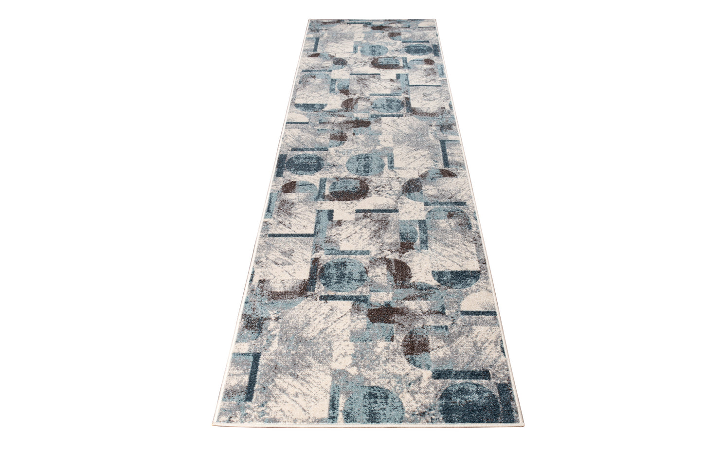 blue brown ivory geometric abstract rustic modern contemporary living room area rug 9x12, 10x13 ft Large Big Carpet, Living Room, Beroom