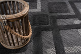 Geometric Modern Contemporary Outdoor Indoor Area Rug Carpet For Patio, Porch, Dining Area, Balcony, Living Room, Bedroom - Salmon Red, Blue, Cream Beige, Grey