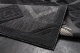 Geometric Modern Contemporary Outdoor Indoor Area Rug Carpet For Patio, Porch, Dining Area, Balcony, Living Room, Bedroom - Salmon Red, Blue, Cream Beige, Grey