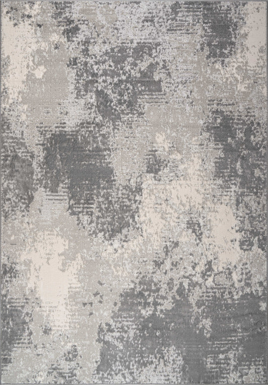 grey ivory abstract rustic minimalist modern area rug for living room bedroom 2x5, 3x5 Runner Rug, Entry Way, Entrance, Balcony, Bedside, Home Office, Table Top