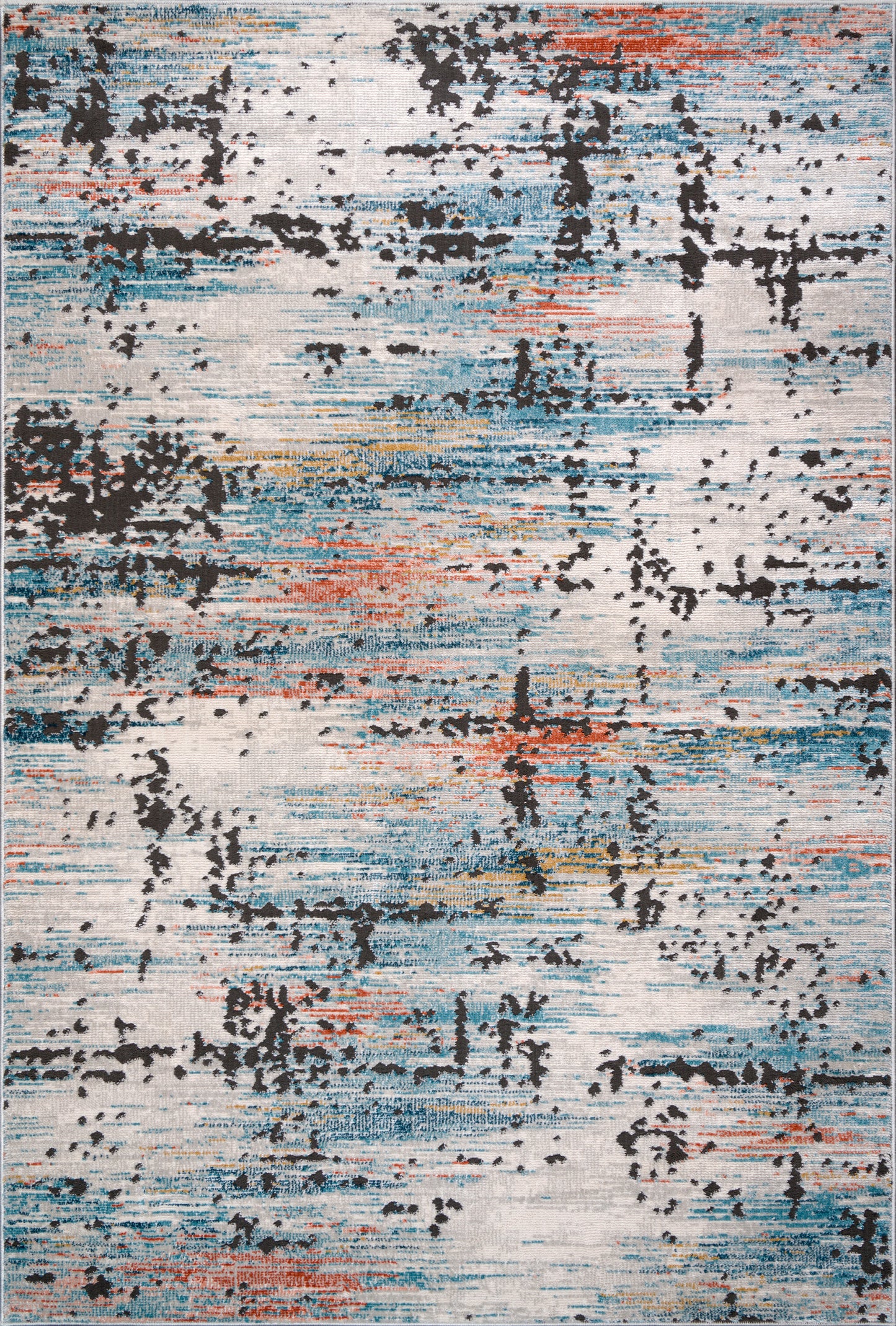 blue ivory red rustic abstract area rug for living room bedroom 2x8, 3x10, 2x10 ft Long Runner Rug, Hallway, Balcony, Entry Way, Kitchen, Stairs