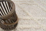 Beige Cream Abstract Fluffy Soft Shag Area Rug For Living Room, Bedroom
