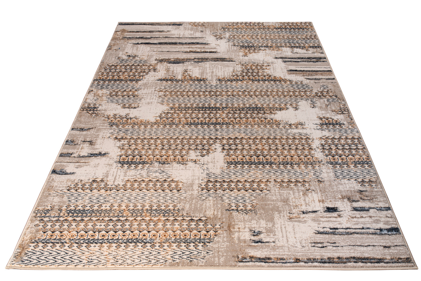 beige brown grey metalic abstract rustic modern contemporary area rug 6x8, 6x9 ft Living Room, Bedroom, Dining Area, Kitchen Carpet