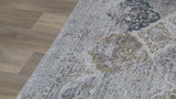 Blue Ivory Brown Machine Washable Boho Traditional Area Rug For Living Room, Bedroom