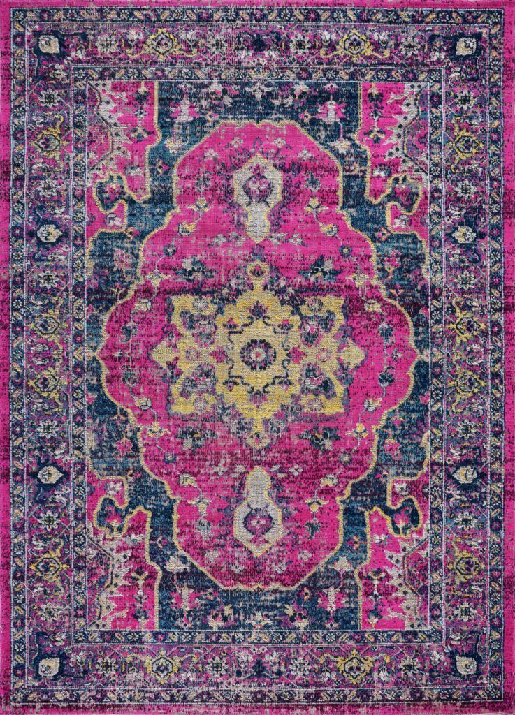 ladole rugs timeless collection beverly pink purple traditional indoor outdoor polypropylene runner area rug carpet 2x5, 3x5 Runner Rug, Entry Way, Entrance, Balcony, Bedside, Home Office, Table Top