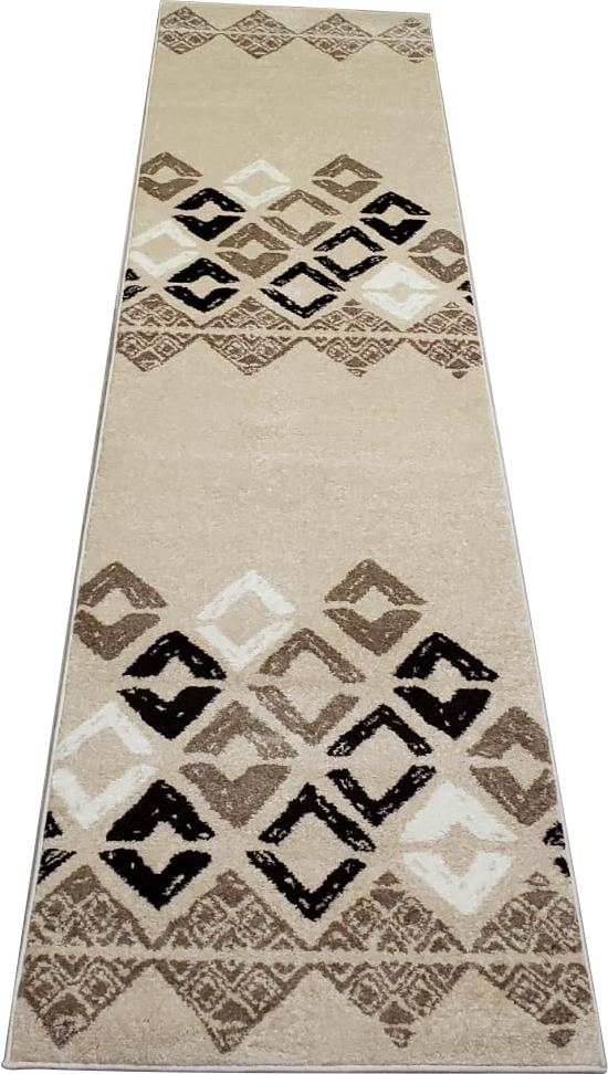caramel geometric pattern area rug 2x8, 3x10, 2x10 ft Long Runner Rug, Hallway, Balcony, Entry Way, Kitchen, Stairs