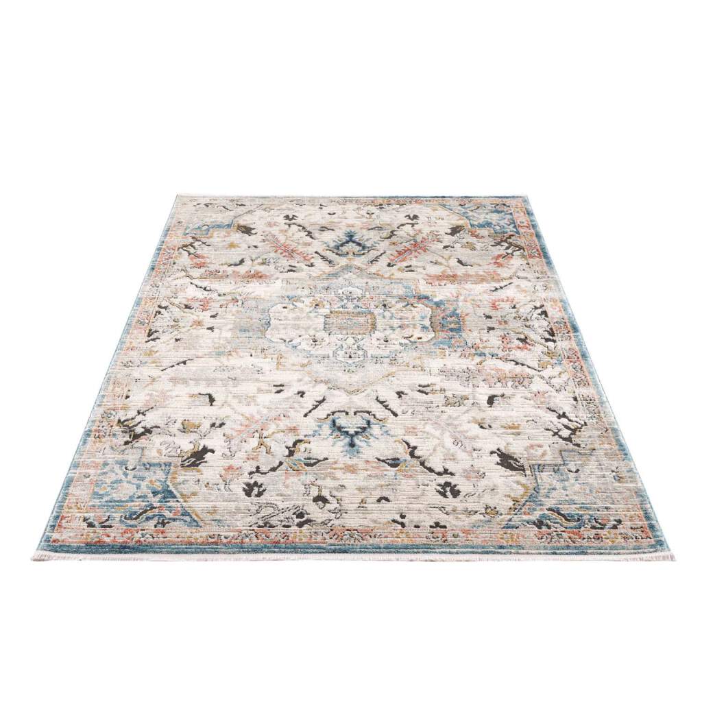 la dole rugs traditional persian oriental distressed teal turquoise ivory grey red orange area rug 4x6, 4x5 ft Small Carpet, Home Office, Living Room, Bedroom